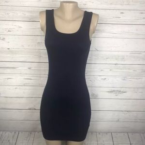 Women’s Ribbed Tank Body-con Stretch Dress Navy